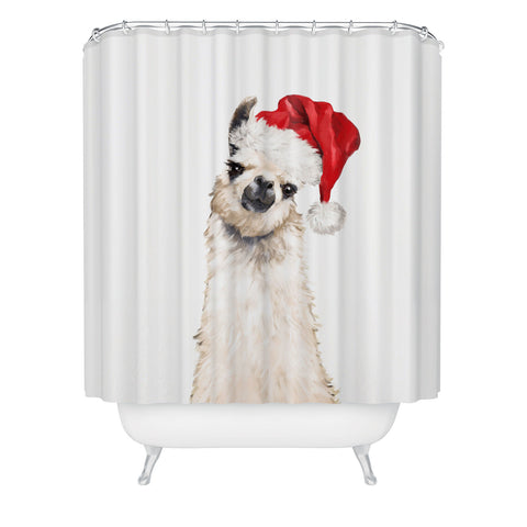 Big Nose Work Christmas Llama Shower Curtain