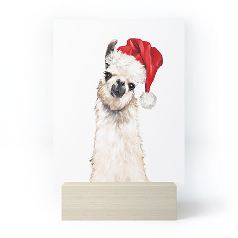Big Nose Work Christmas Llama Mini Art Print