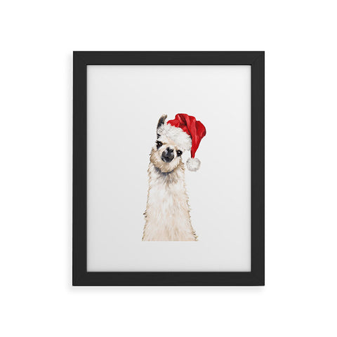 Big Nose Work Christmas Llama Framed Art Print