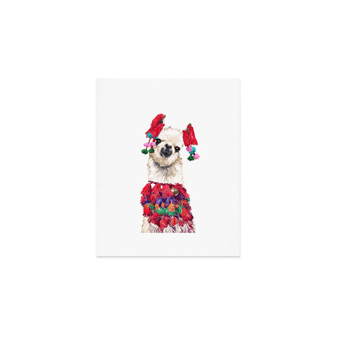 Big Nose Work Coolest Llama Art Print