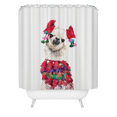 Big Nose Work Coolest Llama Shower Curtain