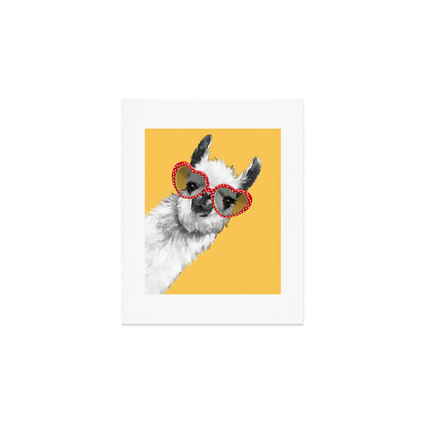 Big Nose Work Fashion Hipster Llama Art Print