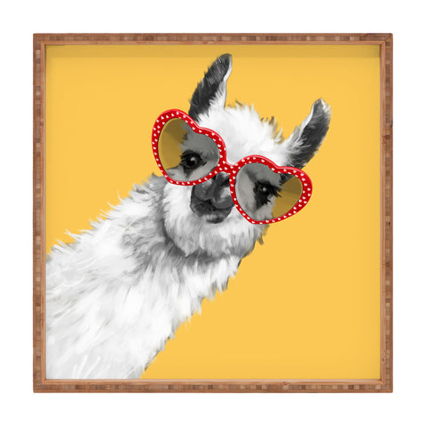 Big Nose Work Fashion Hipster Llama Square Tray