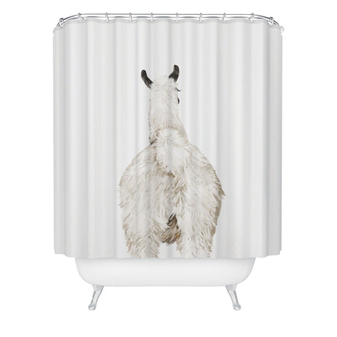 Big Nose Work Llama Butt Shower Curtain