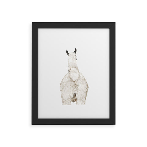 Big Nose Work Llama Butt Framed Art Print