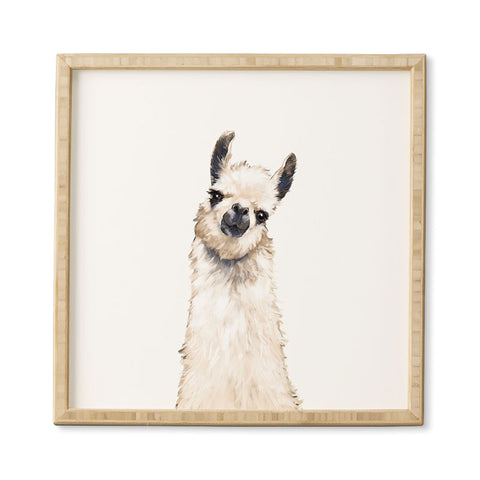 Big Nose Work Llama Portrait Framed Wall Art