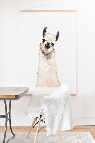 Big Nose Work Llama Portrait Art Print And Hanger