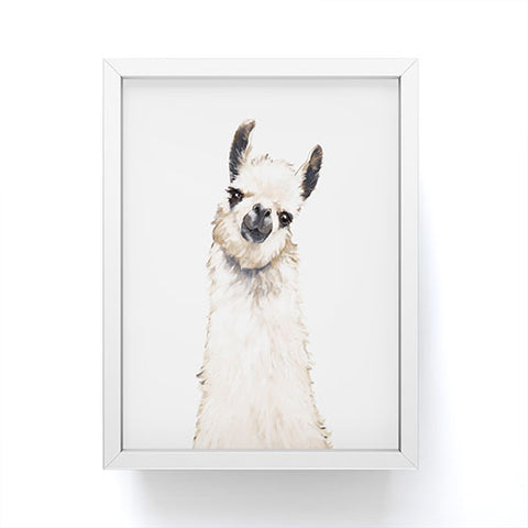 Big Nose Work Llama Portrait Framed Mini Art Print