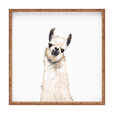 Big Nose Work Llama Portrait Square Tray
