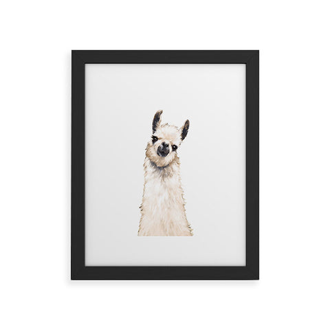 Big Nose Work Llama Portrait Framed Art Print