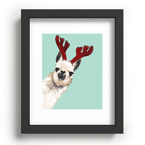 Big Nose Work Llama Reindeer Green Recessed Framing Rectangle