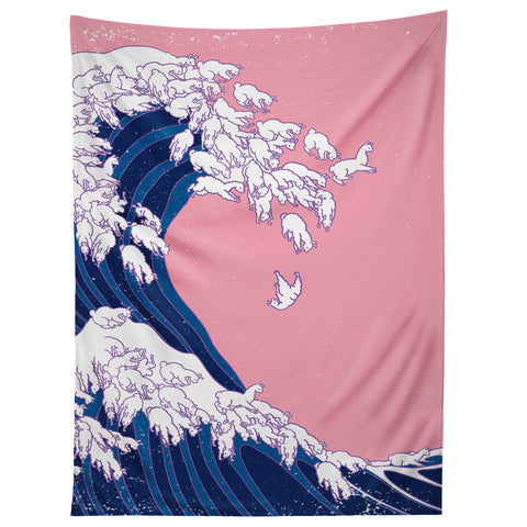 Big Nose Work Llama Waves in Pink Tapestry
