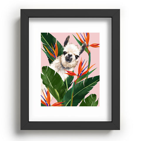 Big Nose Work Llama With Bird of Paradise Recessed Framing Rectangle