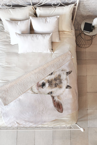 Big Nose Work Oh My Sneaky Goat Fleece Throw Blanket