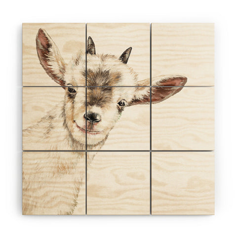 Big Nose Work Oh My Sneaky Goat Wood Wall Mural