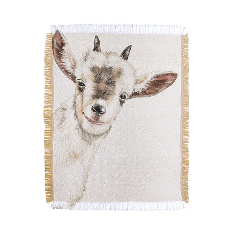 Big Nose Work Oh My Sneaky Goat Throw Blanket