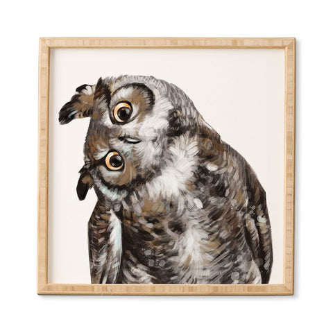 Big Nose Work Owl I Framed Wall Art