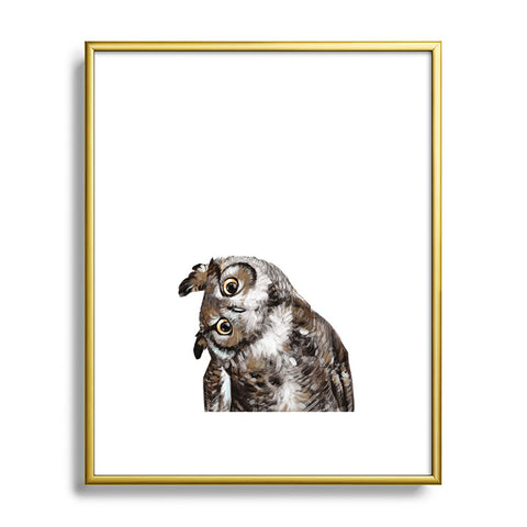 Big Nose Work Owl I Metal Framed Art Print
