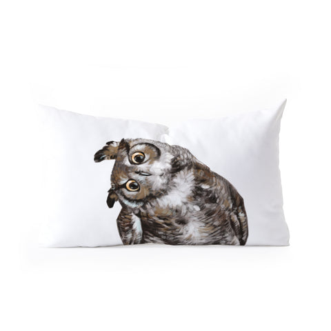 Big Nose Work Owl I Oblong Throw Pillow