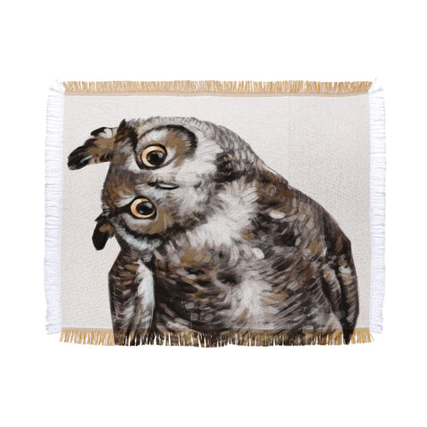 Big Nose Work Owl I Throw Blanket