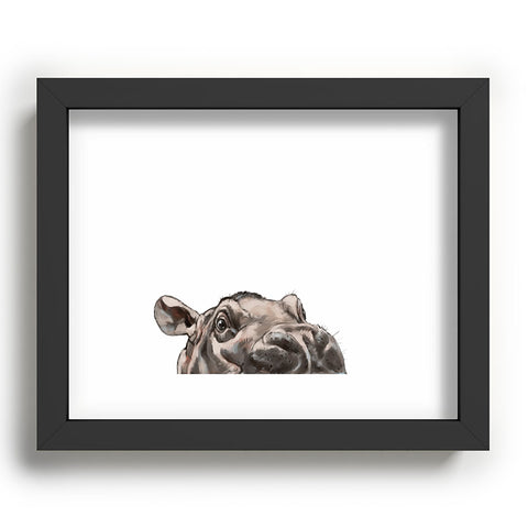 Big Nose Work Peeking Baby Hippo Recessed Framing Rectangle