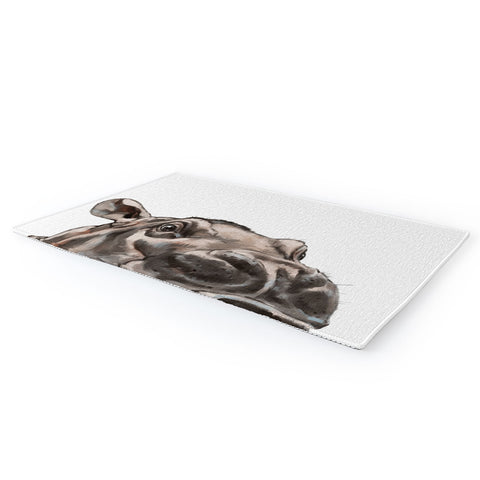 Big Nose Work Peeking Baby Hippo Area Rug
