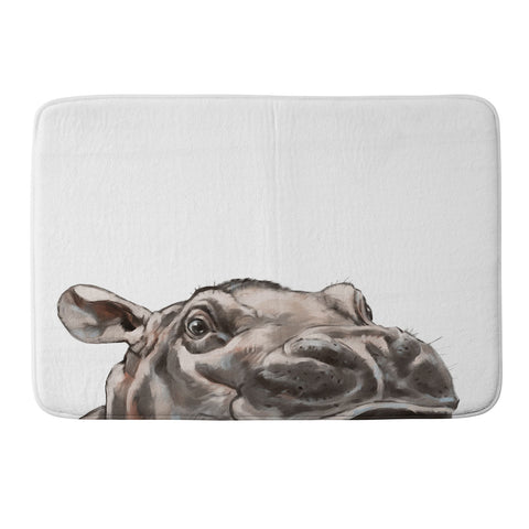 Big Nose Work Peeking Baby Hippo Memory Foam Bath Mat