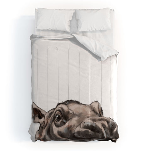 Big Nose Work Peeking Baby Hippo Comforter