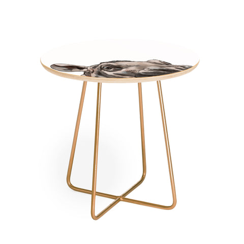 Big Nose Work Peeking Baby Hippo Round Side Table