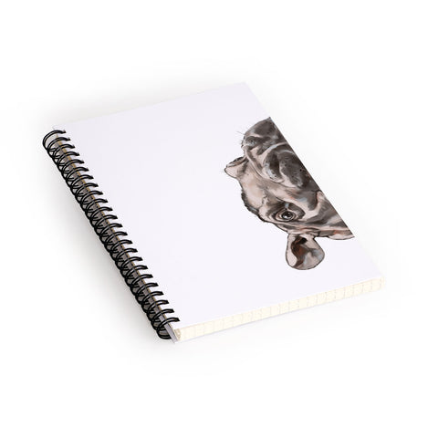 Big Nose Work Peeking Baby Hippo Spiral Notebook