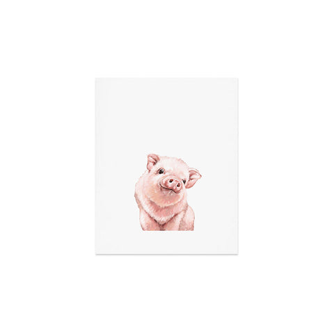 Big Nose Work Pink Baby Pig Art Print