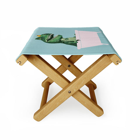 Big Nose Work Playful TRex in Bathtub Folding Stool