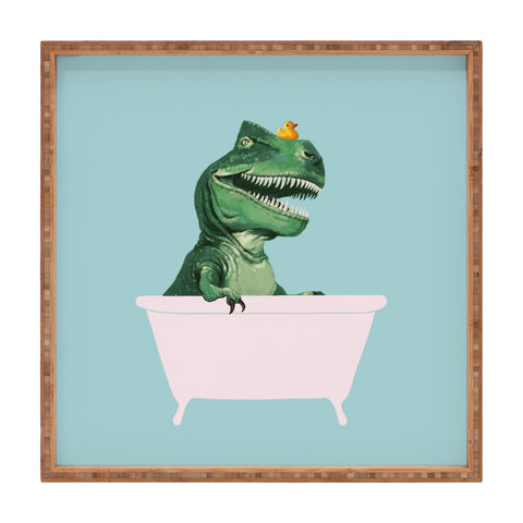 Big Nose Work Playful TRex in Bathtub Square Tray