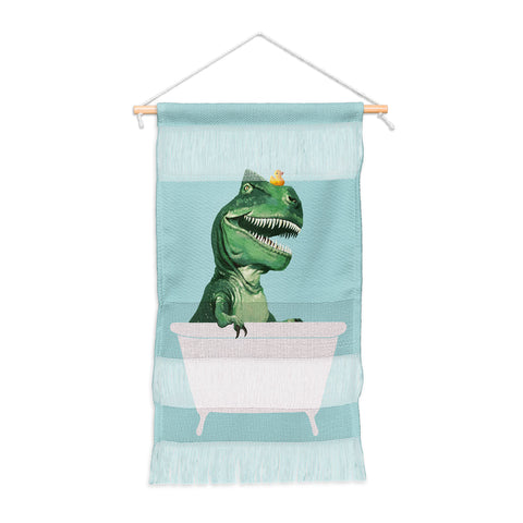 Big Nose Work Playful TRex in Bathtub Wall Hanging Portrait