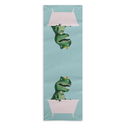 Big Nose Work Playful TRex in Bathtub Yoga Towel