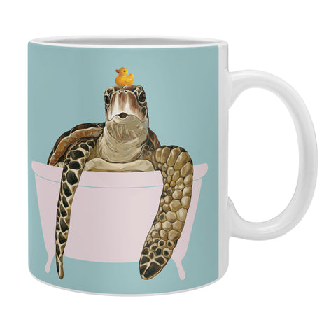 Big Nose Work Sea Turtle in Bathtub Coffee Mug