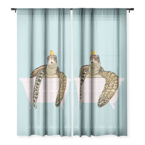 Big Nose Work Sea Turtle in Bathtub Sheer Non Repeat