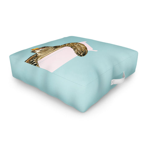 Big Nose Work Sea Turtle in Bathtub Outdoor Floor Cushion