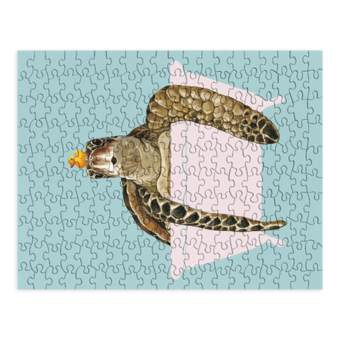 Big Nose Work Sea Turtle in Bathtub Puzzle