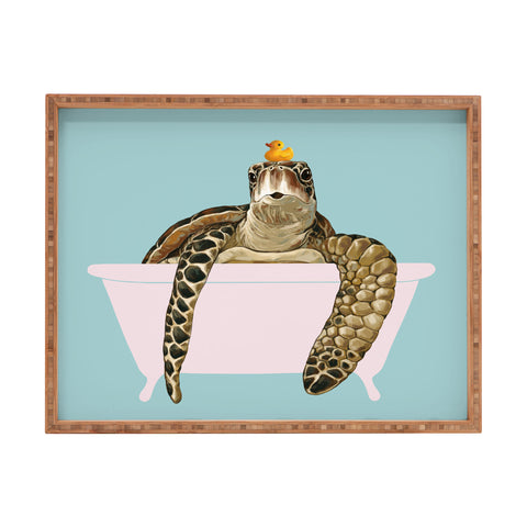Big Nose Work Sea Turtle in Bathtub Rectangular Tray