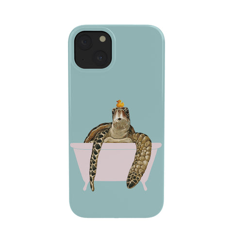 Big Nose Work Sea Turtle in Bathtub Phone Case
