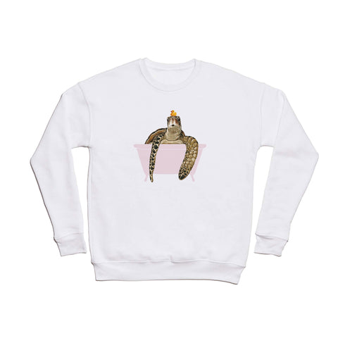 Big Nose Work Sea Turtle in Bathtub Crewneck Sweatshirt