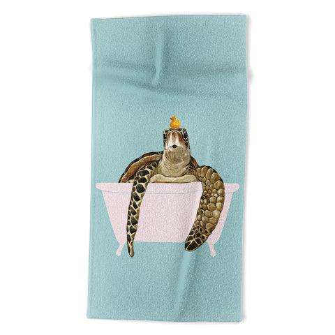 Big Nose Work Sea Turtle in Bathtub Beach Towel
