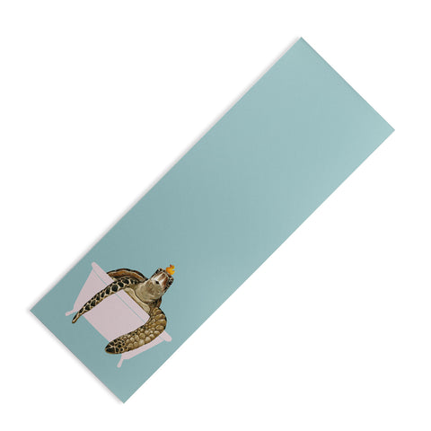 Big Nose Work Sea Turtle in Bathtub Yoga Mat