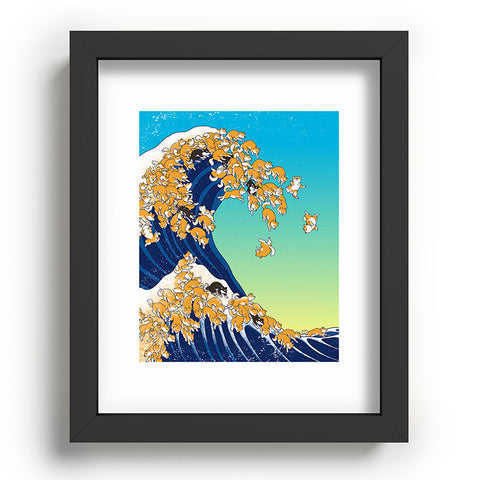 Big Nose Work Shiba Inu Great Waves Recessed Framing Rectangle