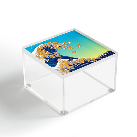 Big Nose Work Shiba Inu Great Waves Acrylic Box