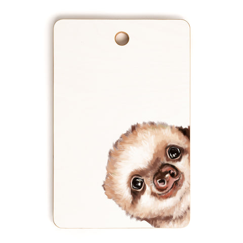 Big Nose Work Sneaky Baby Sloth Cutting Board Rectangle
