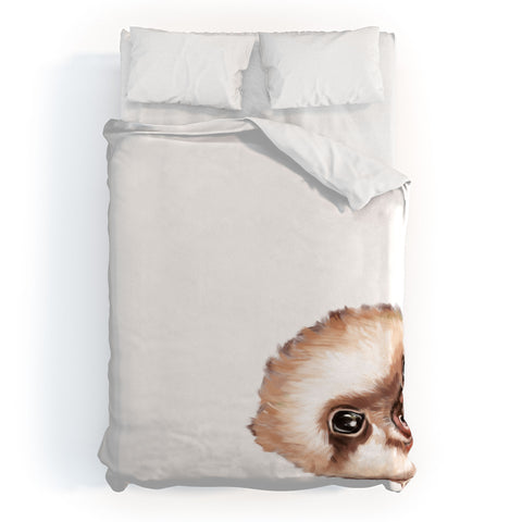 Big Nose Work Sneaky Baby Sloth Duvet Cover