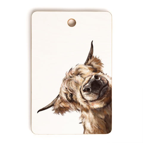 Big Nose Work Sneaky Highland Cow Cutting Board Rectangle