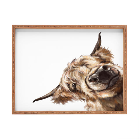 Big Nose Work Sneaky Highland Cow Rectangular Tray